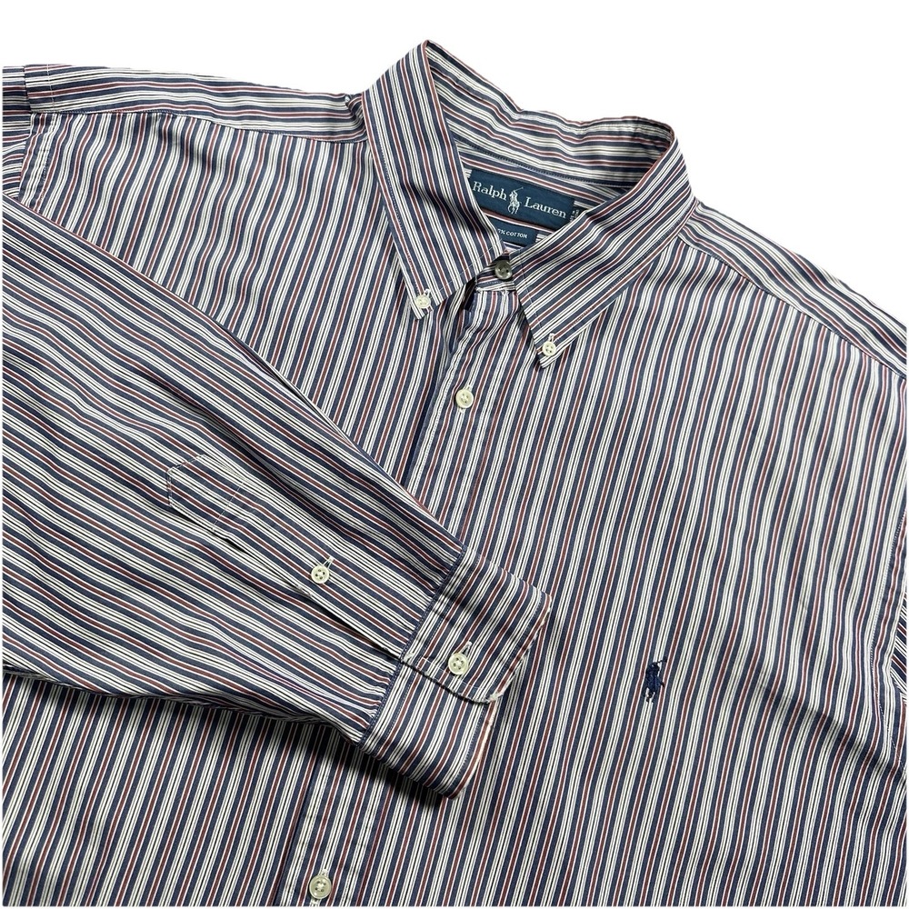 Polo Ralph Lauren Classic Fit Button Down Shirt Men's 2LT TALL Long Sleeve Strip